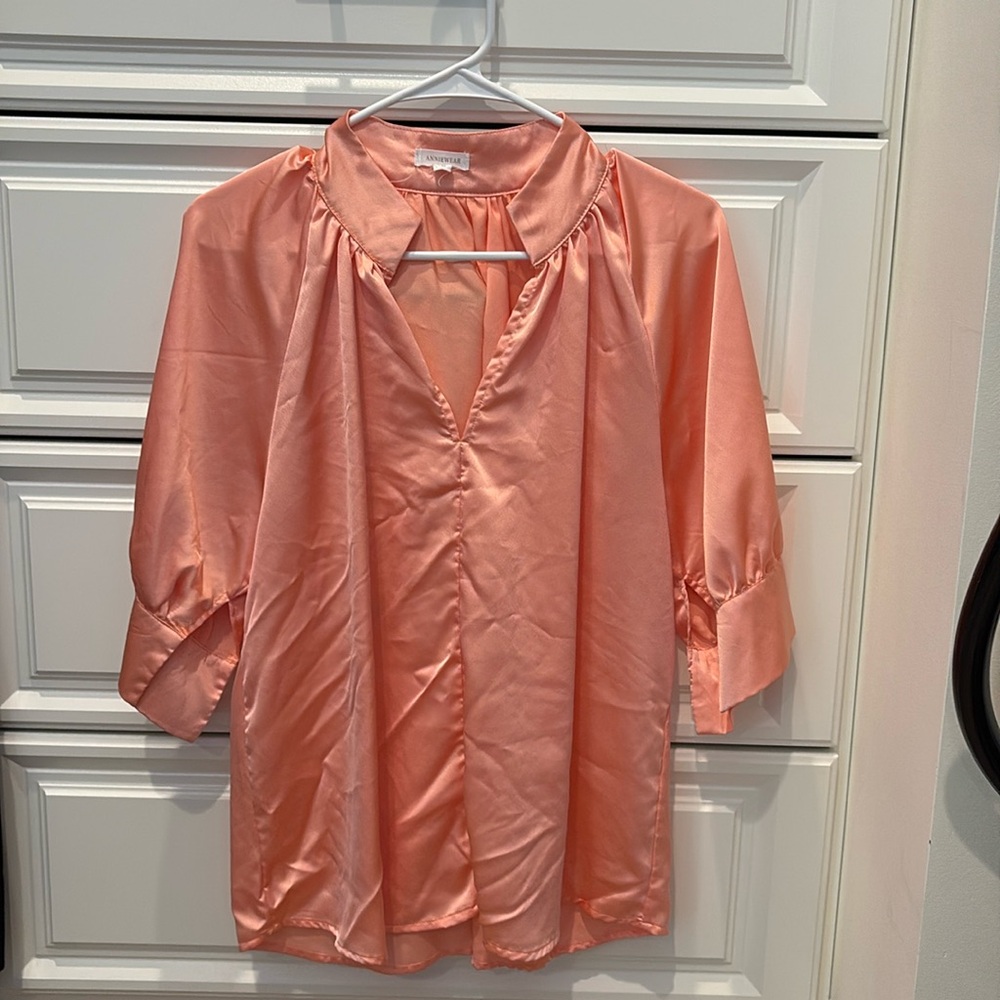 Satin Peach Top